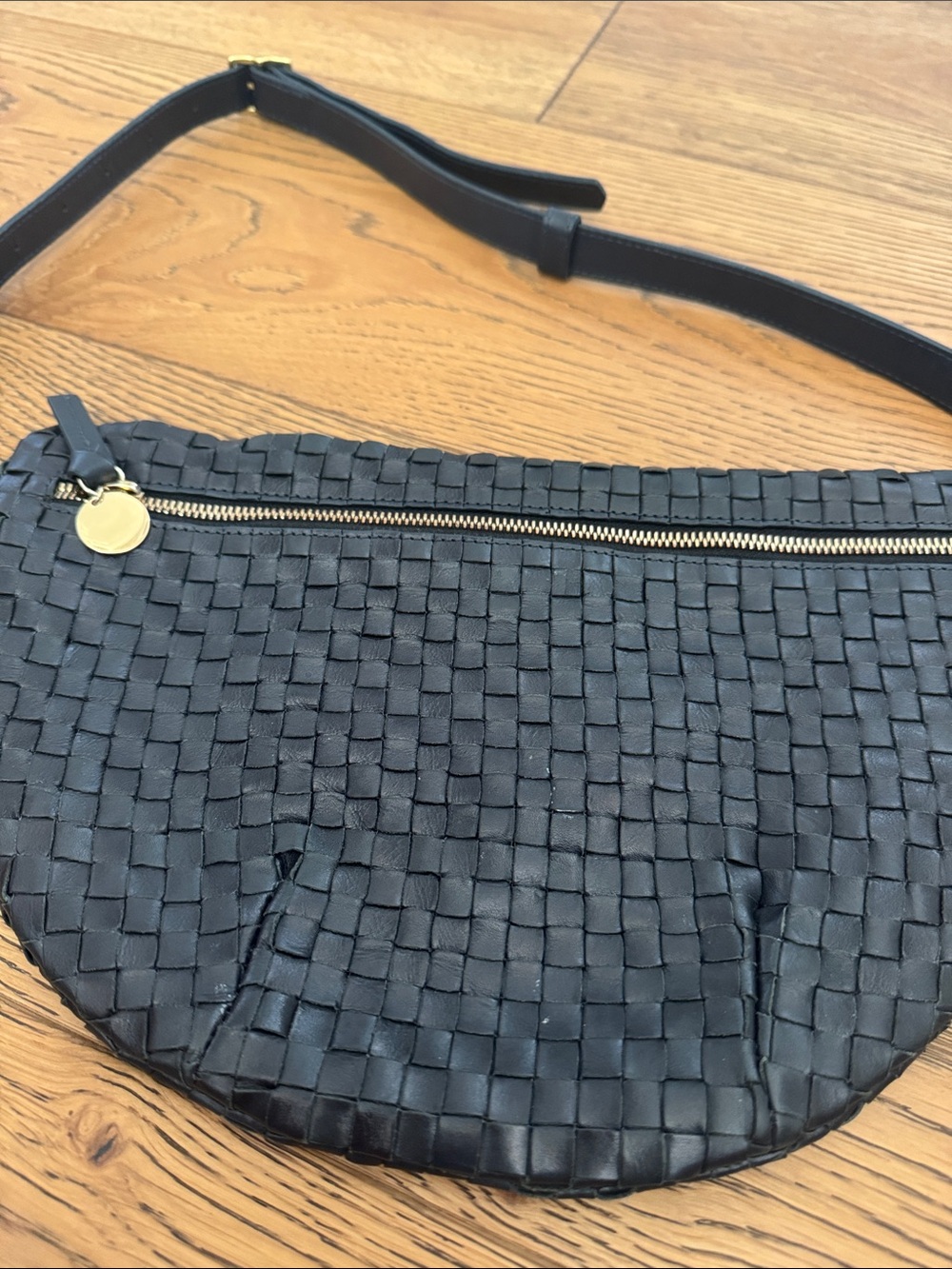 Clare V Grand Fanny Woven Navy Leather - Picture 2 of 6